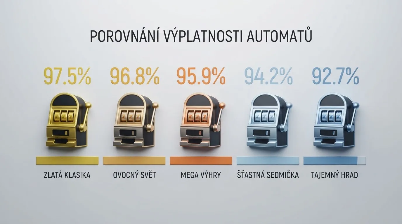 Srovnávací tabulka výherních automatů seřazená podle RTP od nejvyšší hodnoty
