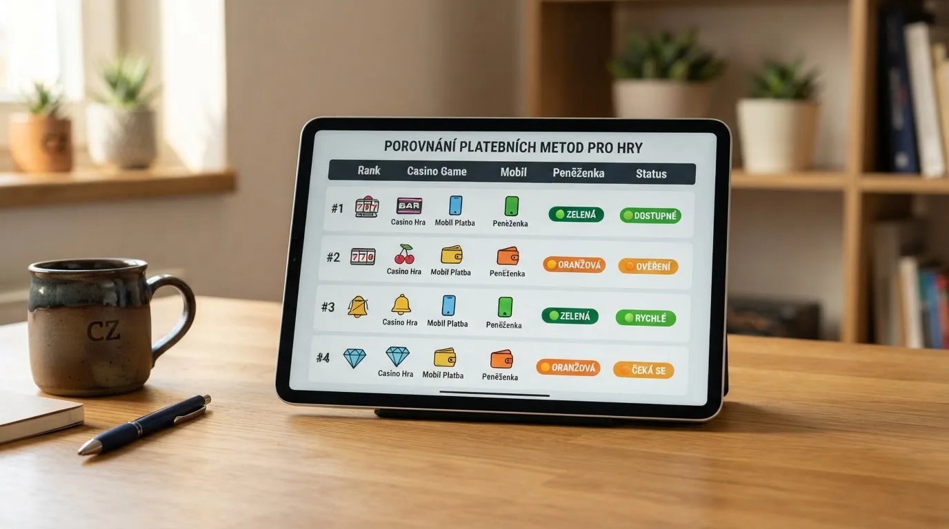 Přehledové zobrazení log deseti licencovaných českých online kasin s vyznačenou metodou vkladu mobilem